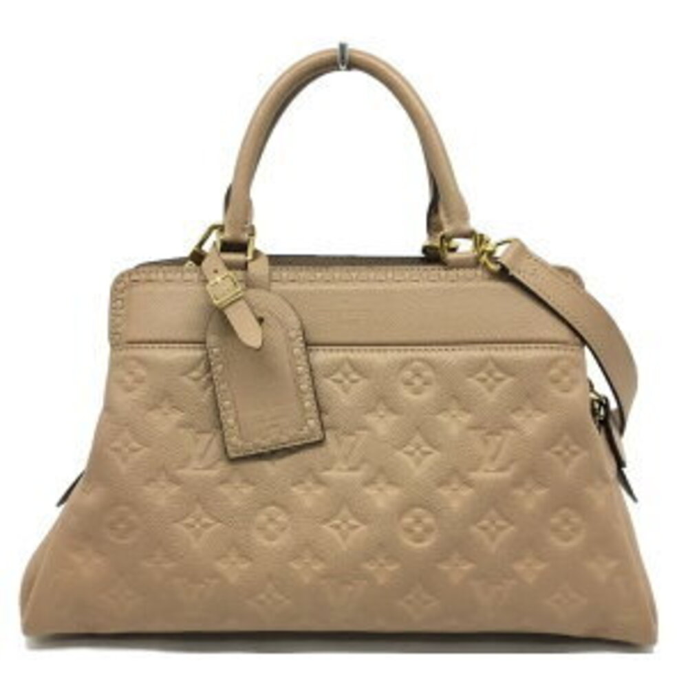 Louis Vuitton Vosges Monogram Empreinte Handbag Shoulder Bag Beige